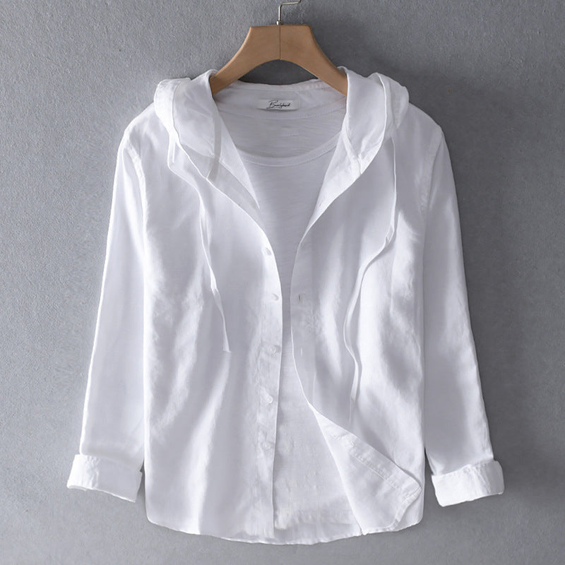 Stella - Gestreept Hoodie-shirt met Knoopsluiting voor Vrouwen