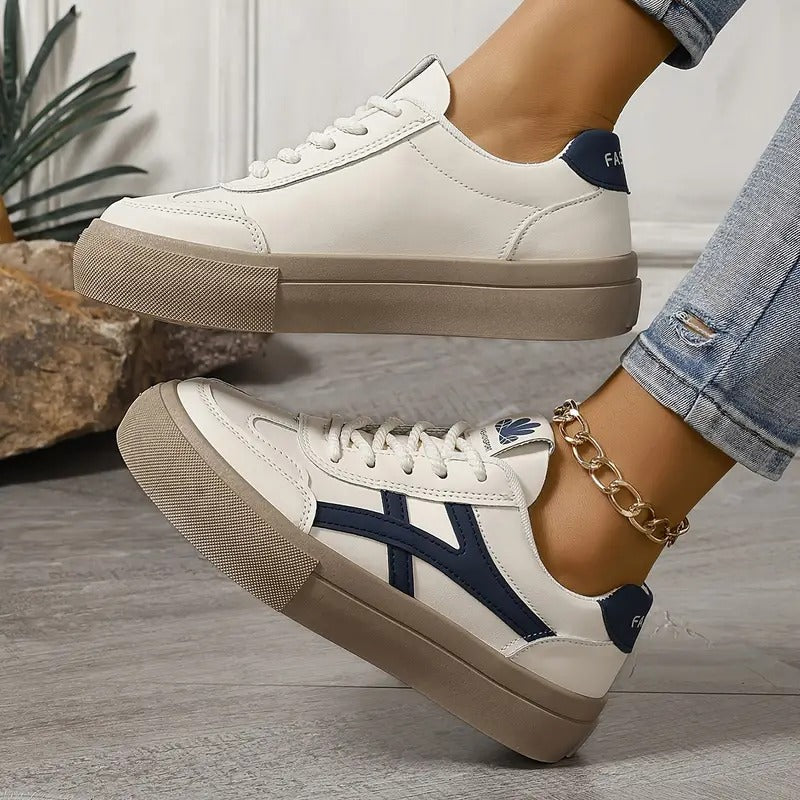 Dames Retro Sneakers Met Comfortzool