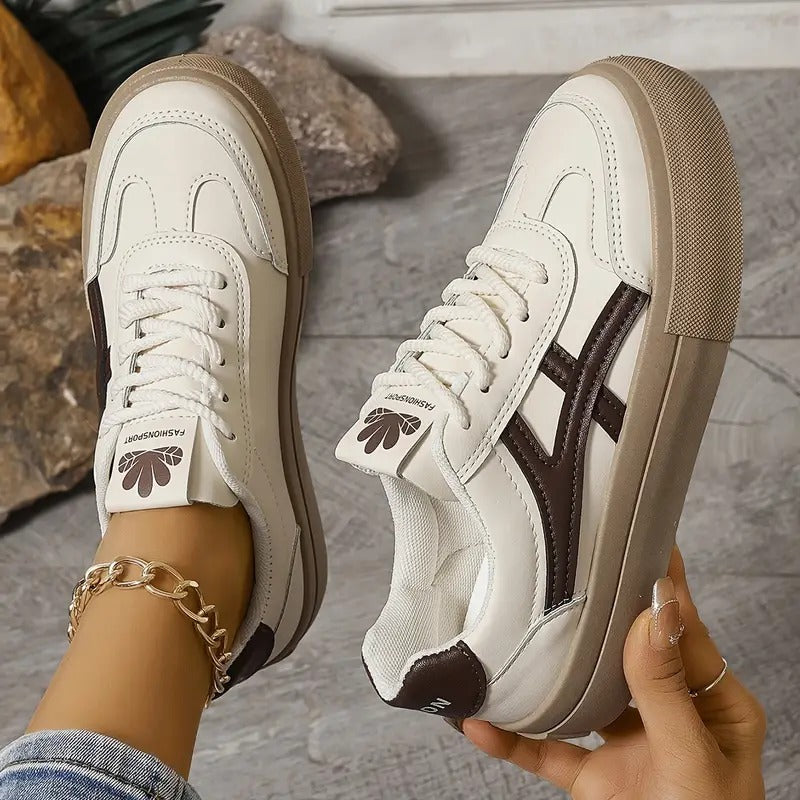 Dames Retro Sneakers Met Comfortzool