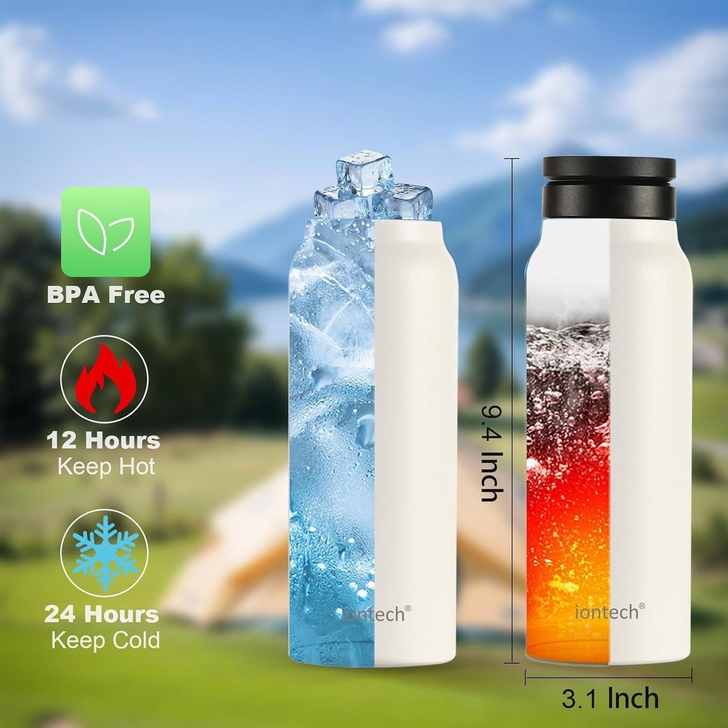 HydroMag - RVS Drinkfles met Magsafe Telefoonhouder