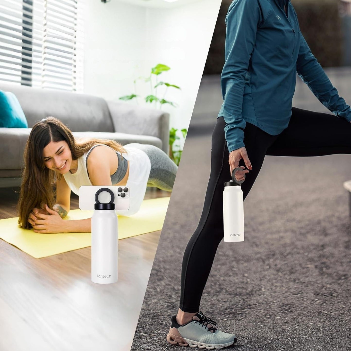 HydroMag - RVS Drinkfles met Magsafe Telefoonhouder