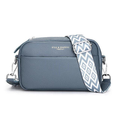 Basia – Leren Crossbody Handtas met Geometrische Schouderband