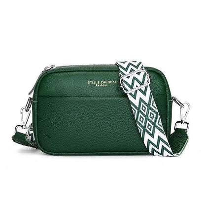 Basia – Leren Crossbody Handtas met Geometrische Schouderband