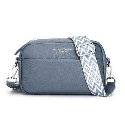 Basia – Leren Crossbody Handtas met Geometrische Schouderband