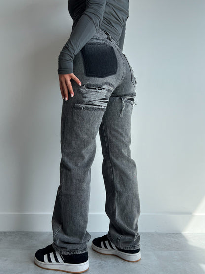 Trendy High Waist Jeans Voor Dames Met Ripped Details En Rechte Pijpen