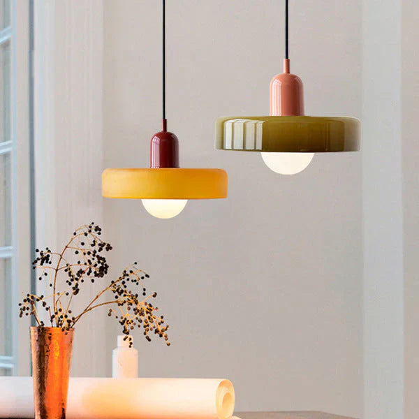 Scandinavische Hanglamp Met Glazen Afwerking