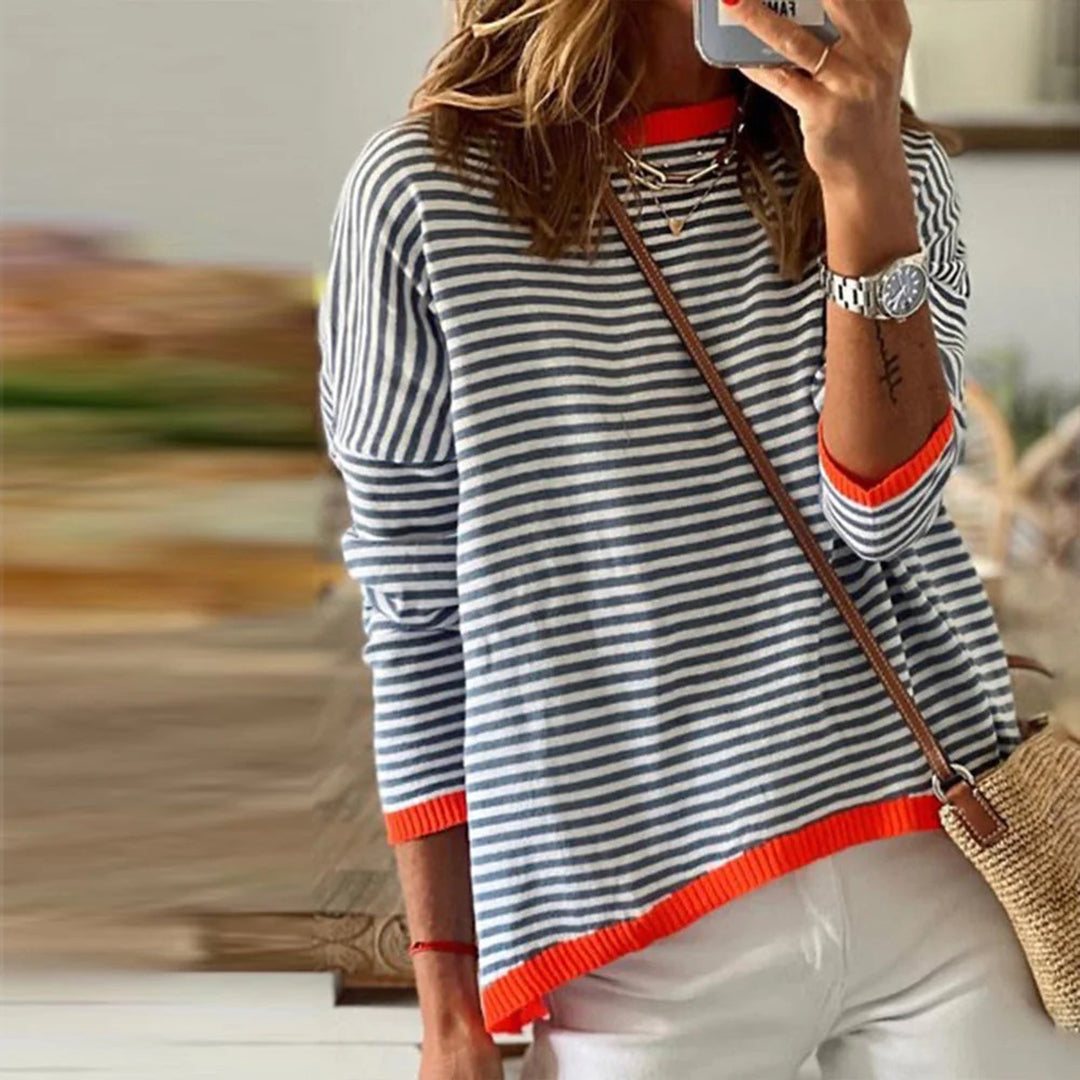 Melitta - Gestreepte oversized trui voor dames