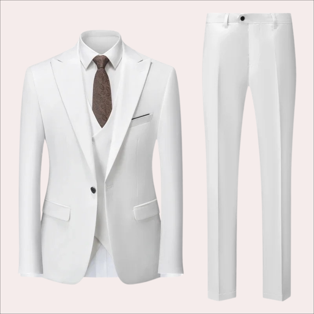 Blazer Set 3 delig Slim Fit met Gilet en Pantalon voor Heren
