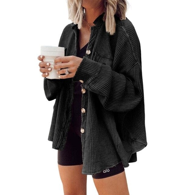 Andra - Oversized Button-Up Corduroy Jas voor dames