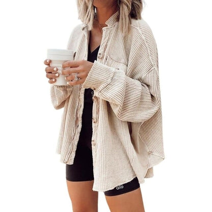 Andra - Oversized Button-Up Corduroy Jas voor dames
