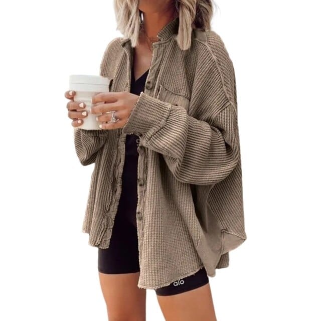 Andra - Oversized Button-Up Corduroy Jas voor dames