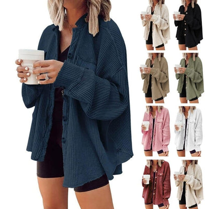 Andra - Oversized Button-Up Corduroy Jas voor dames