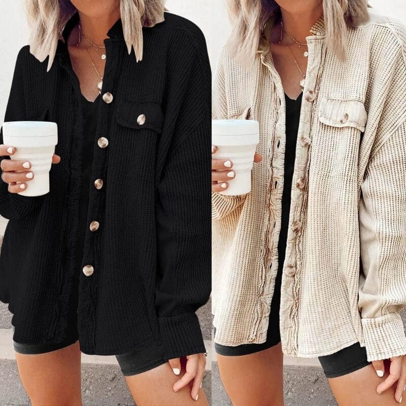 Andra - Oversized Button-Up Corduroy Jas voor dames