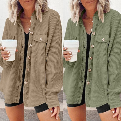Andra - Oversized Button-Up Corduroy Jas voor dames