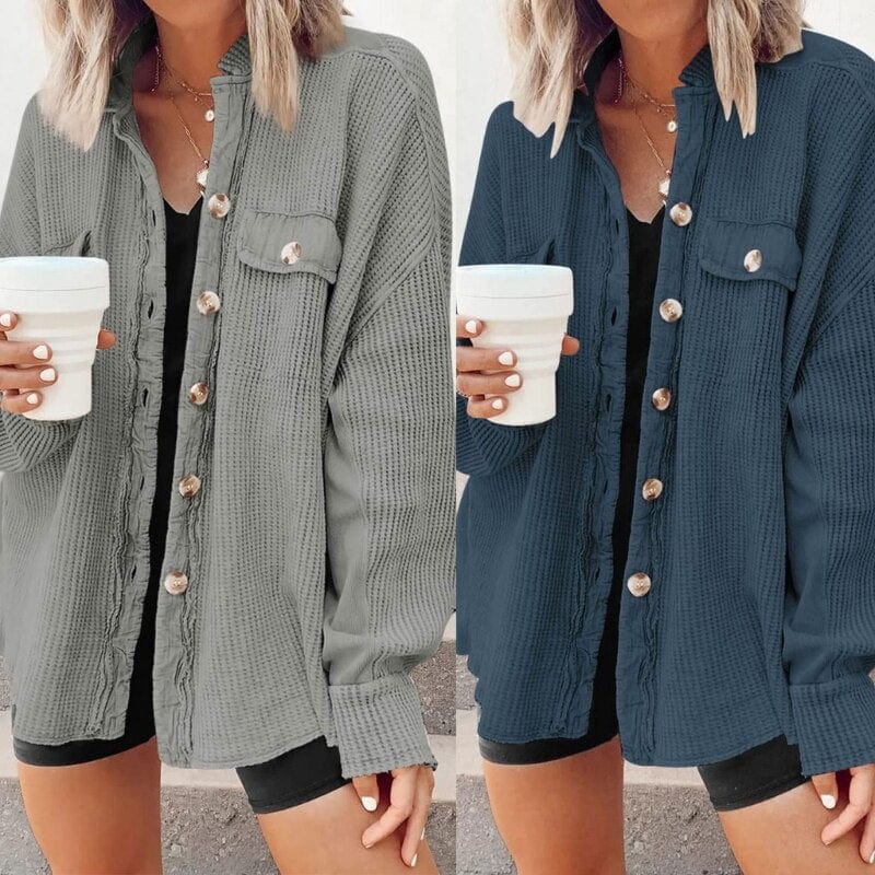 Andra - Oversized Button-Up Corduroy Jas voor dames