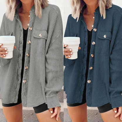 Andra - Oversized Button-Up Corduroy Jas voor dames