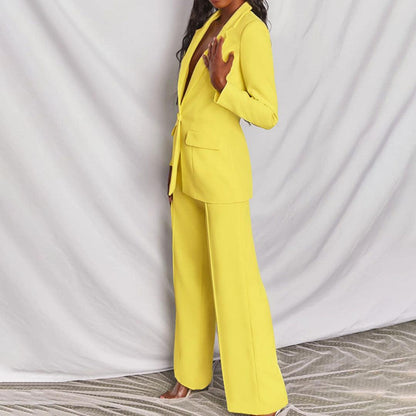 Joliene - Elegante Dames Blazer Set met Flared Broek