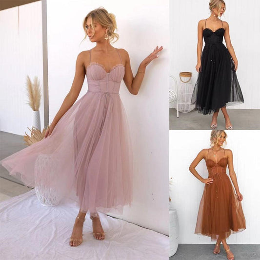 Blair - Maxi jurk van mesh voor dames
