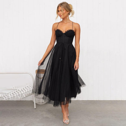 Blair - Maxi jurk van mesh voor dames