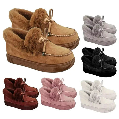 Warme Vrouwen Winter Pantoffels met Faux Fur