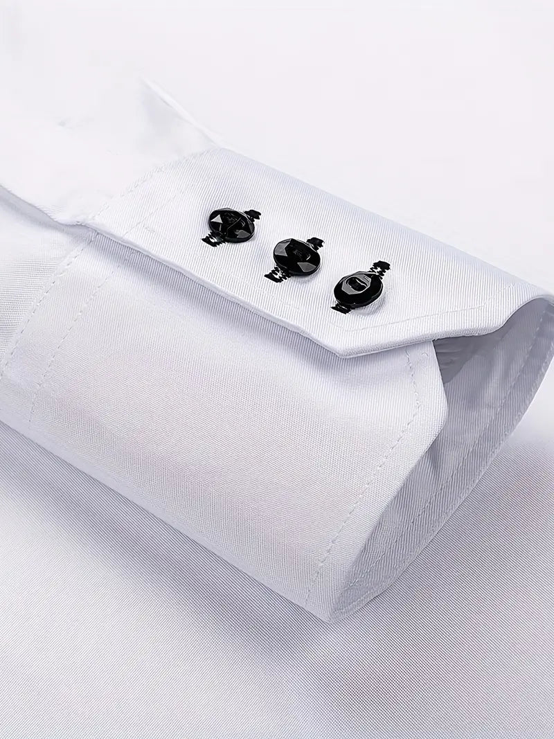 Heren Klassiek Overhemd Met Button-Down Kraag En Getailleerde Pasvorm