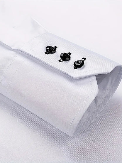 Heren Klassiek Overhemd Met Button-Down Kraag En Getailleerde Pasvorm