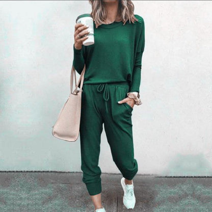Oversized Dames Gebreide Trui en Broek Set
