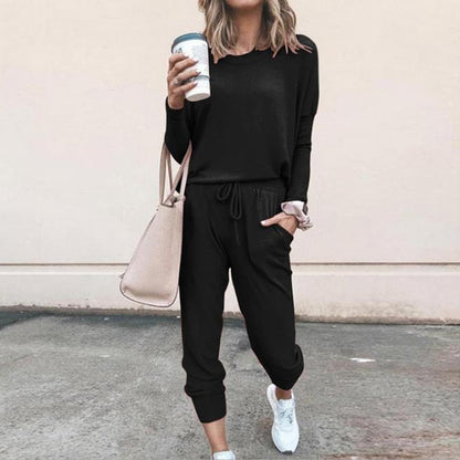 Oversized Dames Gebreide Trui en Broek Set