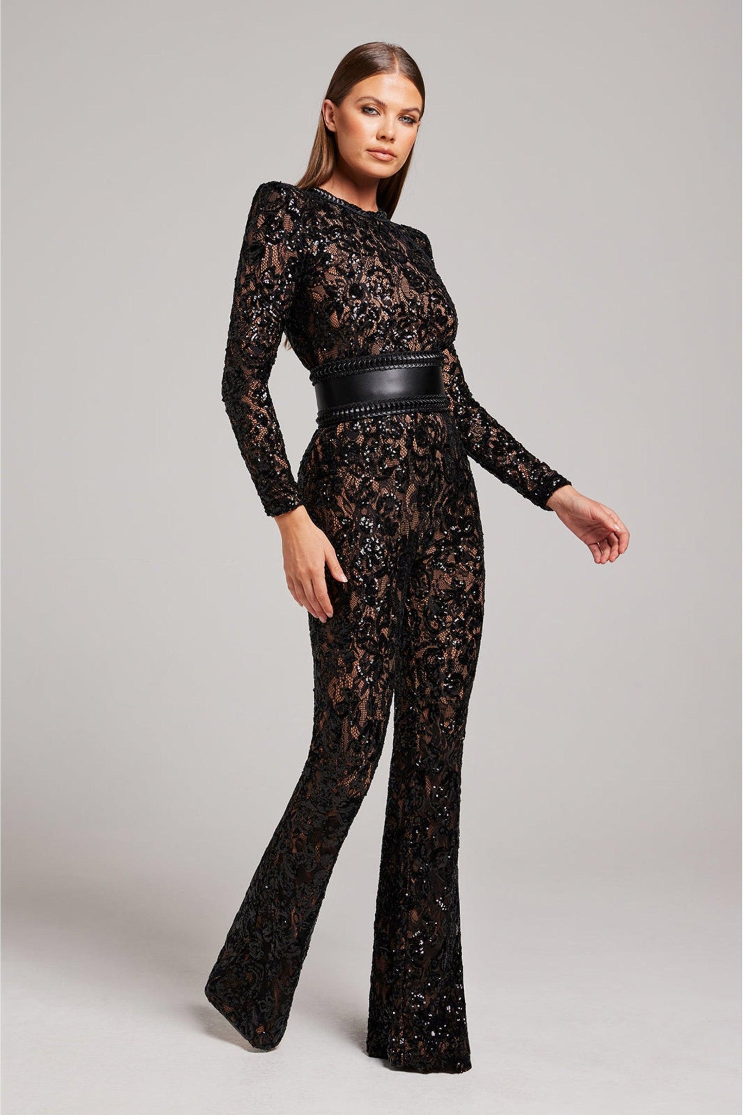 Selena - Luxe Kanten Jumpsuit met Figuurnaden voor Dames