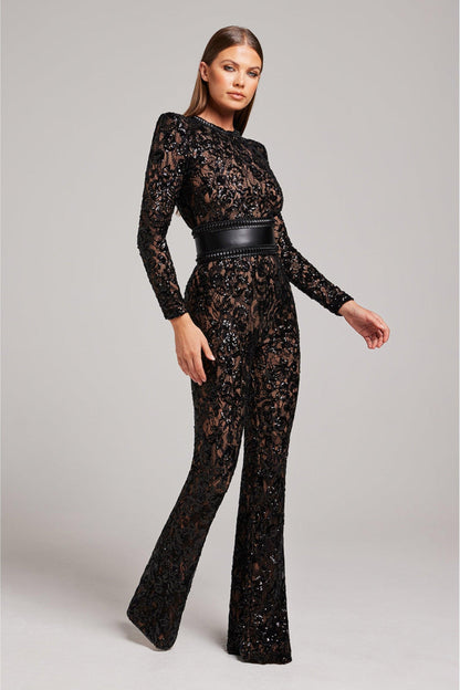 Selena - Luxe Kanten Jumpsuit met Figuurnaden voor Dames