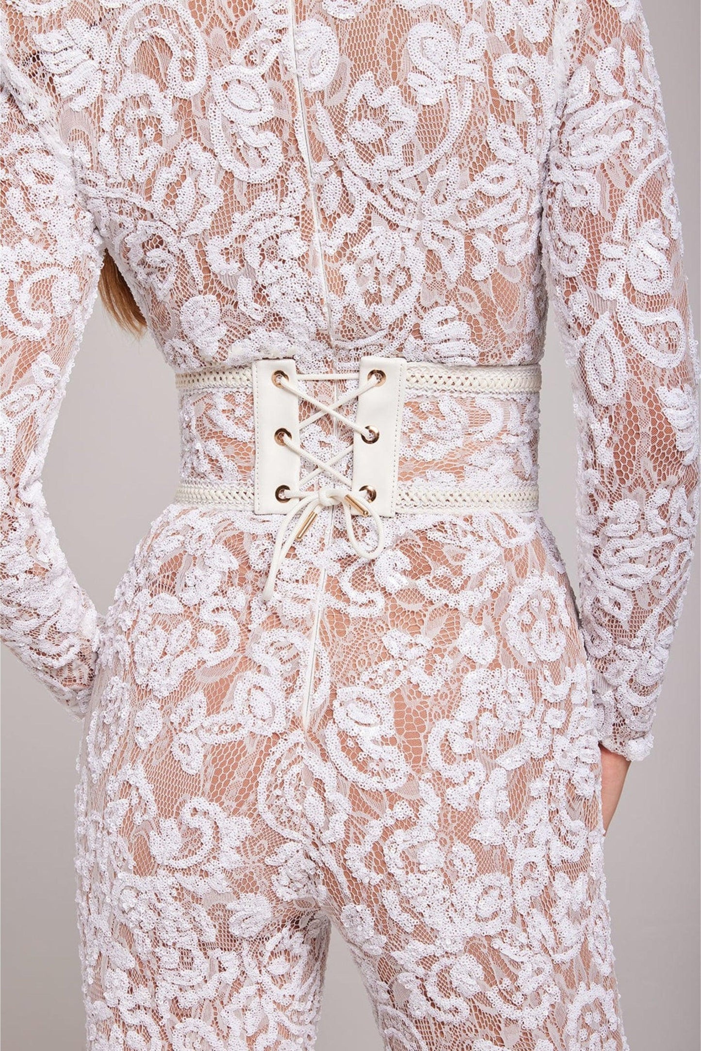 Selena - Luxe Kanten Jumpsuit met Figuurnaden voor Dames