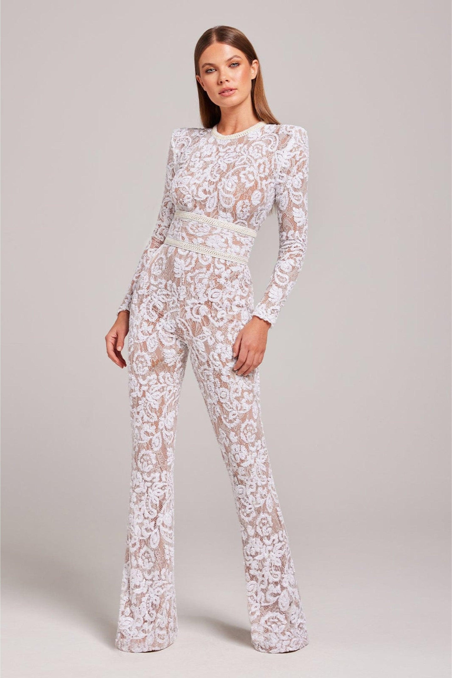 Selena - Luxe Kanten Jumpsuit met Figuurnaden voor Dames