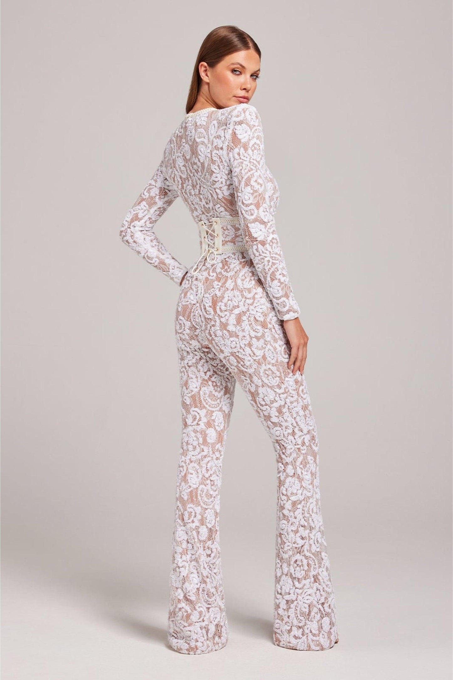 Selena - Luxe Kanten Jumpsuit met Figuurnaden voor Dames
