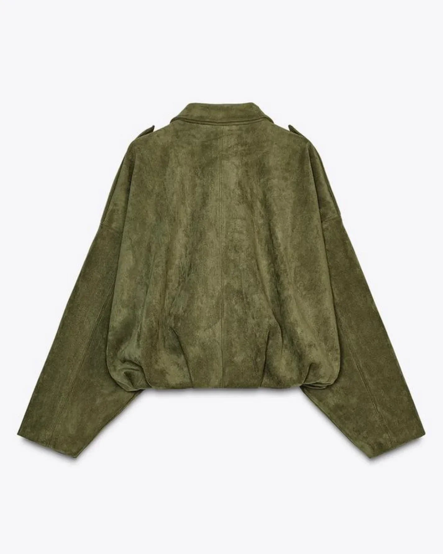 Oversized Suède Leren Jas Voor Vrouwen Stijlvol