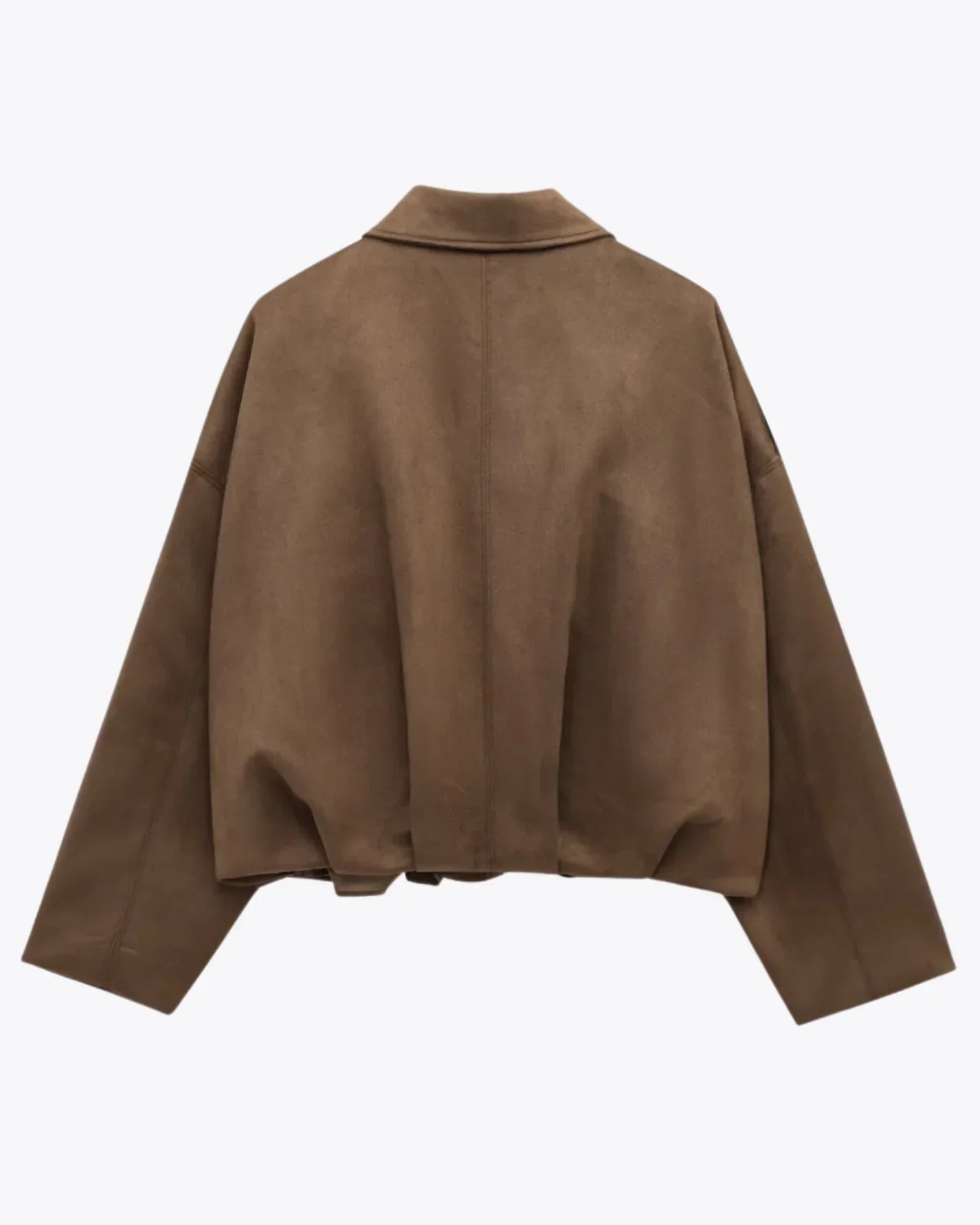 Oversized Suède Leren Jas Voor Vrouwen Stijlvol