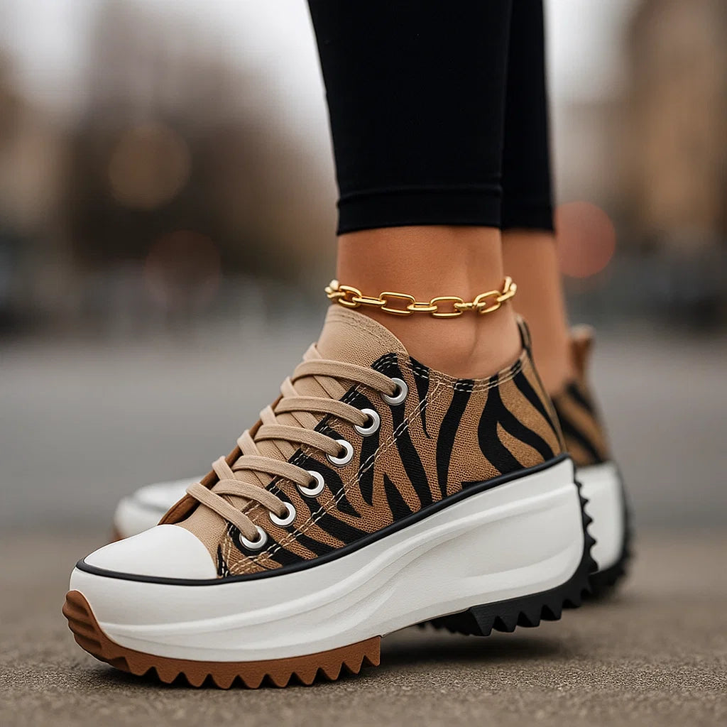 Vrouwen Trendy Platform Sneakers Met Chunky Zool