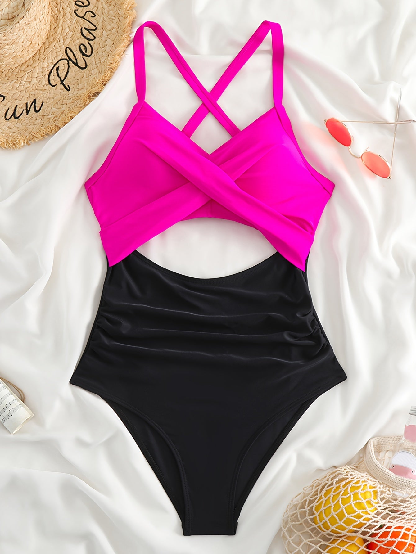 Zina - High Waist badpak met kruisdetail voor dames