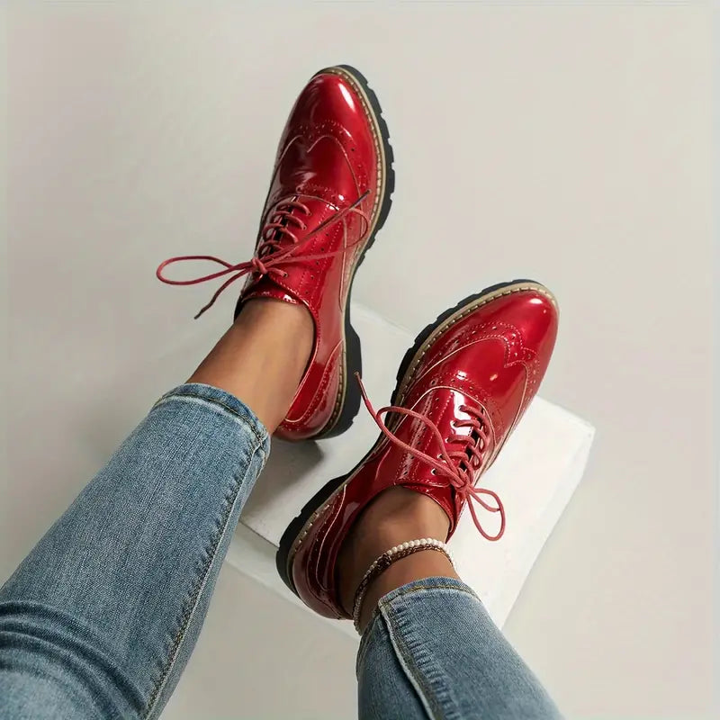 Thais - Lakschoenen in Oxford-stijl met Chunky Zool