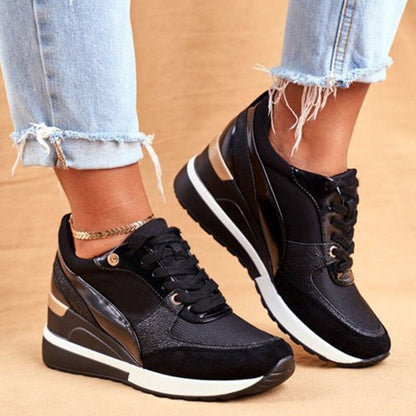 Dames Sportieve Wedge Sneakers Met Dempende Zool
