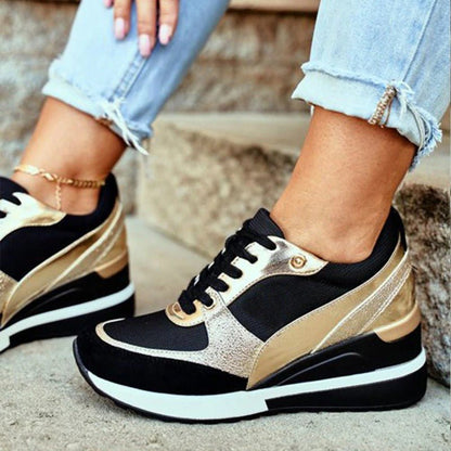 Dames Sportieve Wedge Sneakers Met Dempende Zool