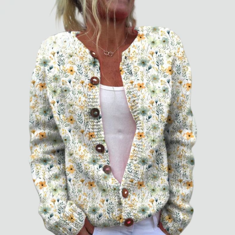Dames Vest Met Lange Mouwen En 3D-Print Voor Casual Gebruik
