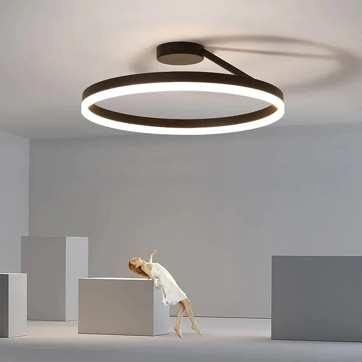 Ronde Scandinavische Plafondlamp Met Hangende LED-Ring