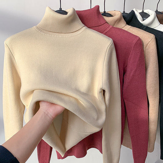 Warme Zachte Dames Gevoerde Fleece Coltrui