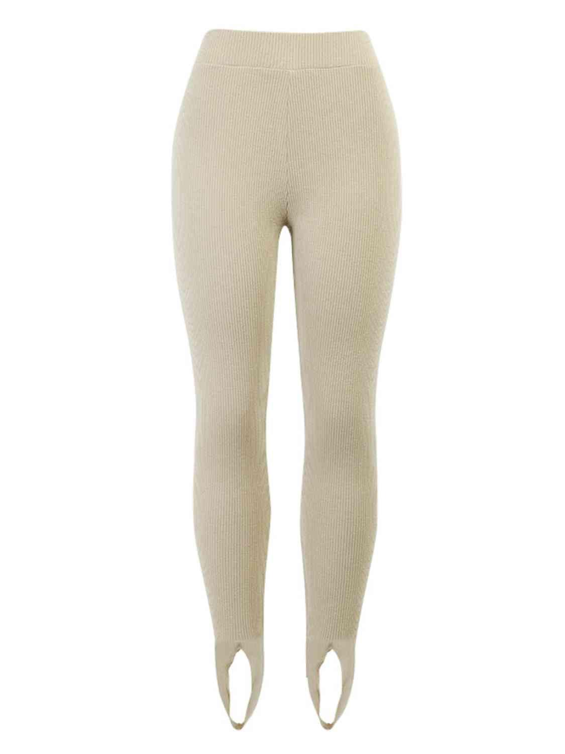 Clara - Comfortabele Rib Legging met Band onder de Voet voor Dames