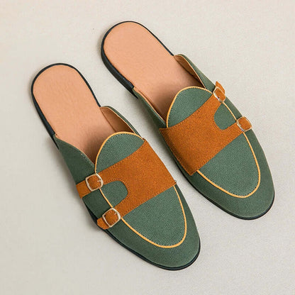 Dames Loafers met Open Hiel en Verstelbare Gespen