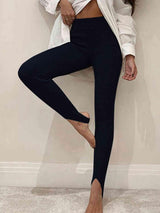 Clara - Comfortabele Rib Legging met Band onder de Voet voor Dames