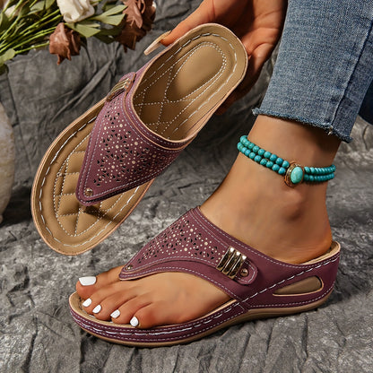 Ember - Wedge Slippers met Boogsteun & Slijtvaste Zool