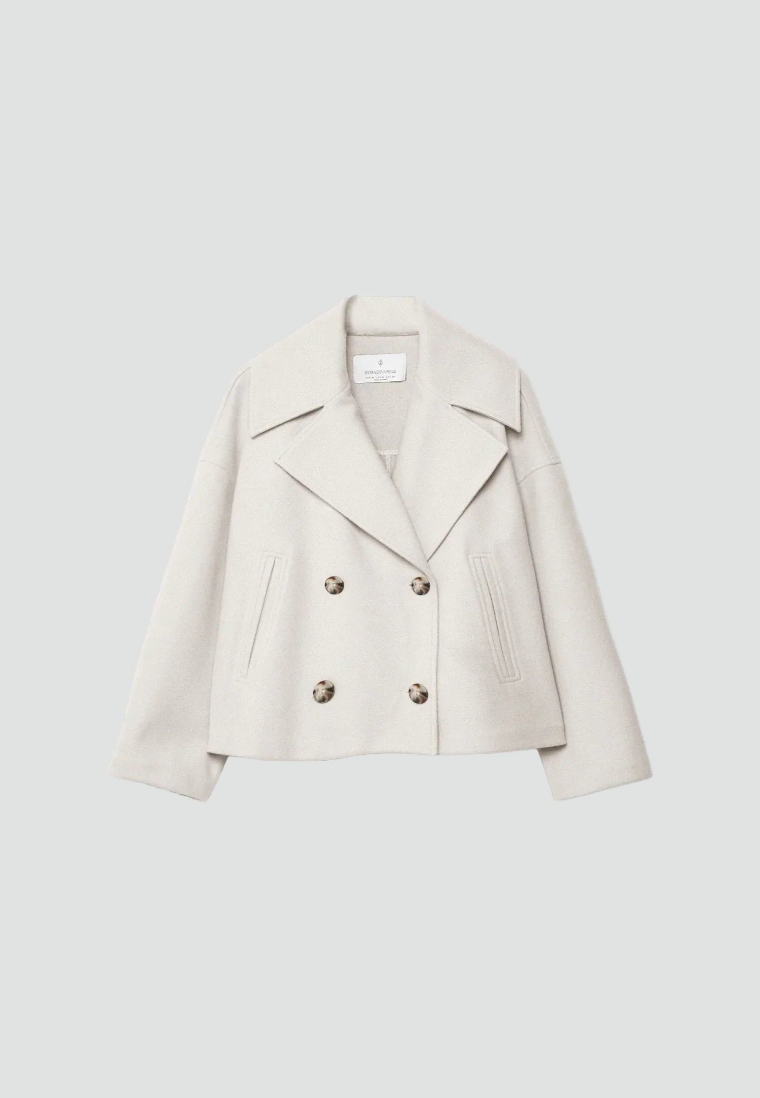 Dames Peacoat Met Dubbelrij En Relaxed Pasvorm