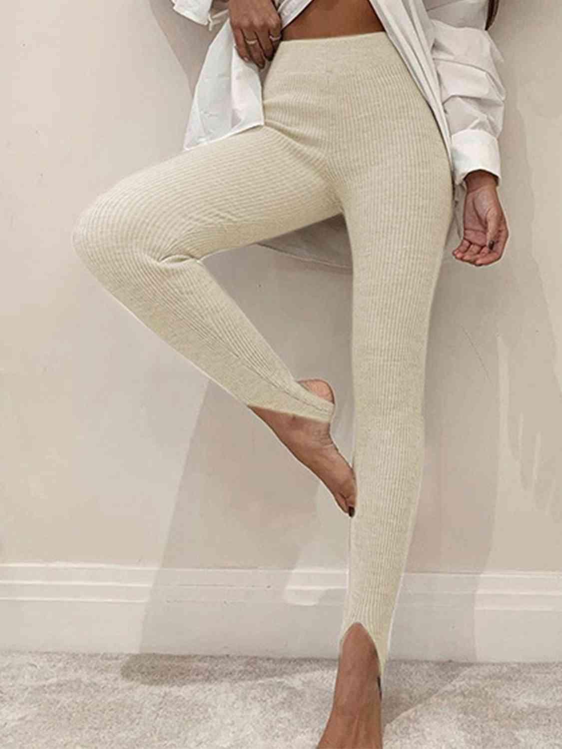 Clara - Comfortabele Rib Legging met Band onder de Voet voor Dames
