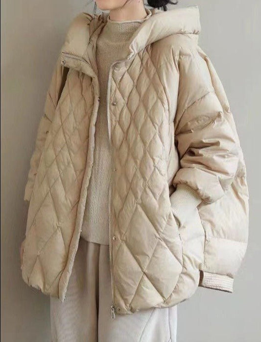 Dames Oversize Puffer Winterjas met Capuchon en Rits